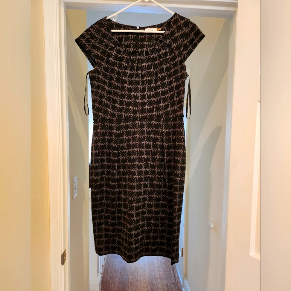 Calvin Klein winter dress, size 10, black and white